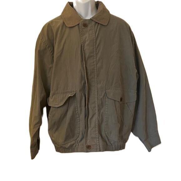 RAINFOREST Multi-Pocket Olive Green Hiking 90's Bomber Jacket, Large - Picture 1 of 9